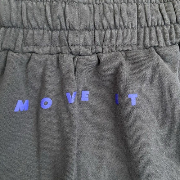 Mother Denim Move It Mélange Printed French Cotton-Terry Shorts Black Blue Small - Picture 6 of 7